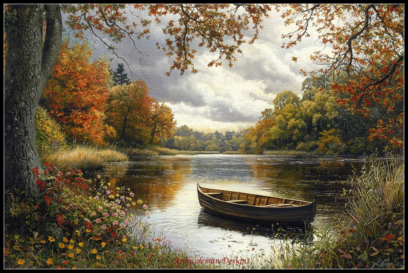 Autumn Reflections 3 - Counted Cross Stitch Patterns Embroidery Crafts Needlework DIY Chart DMC Color