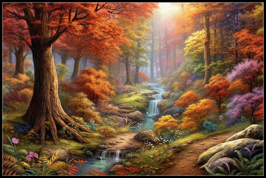 Autumn Forest - Counted Cross Stitch Patterns Embroidery Crafts Needlework DIY Chart DMC Color