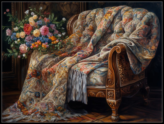 Petals and Comfort - Counted Cross Stitch Patterns Embroidery Crafts Needlework DIY Chart DMC Color