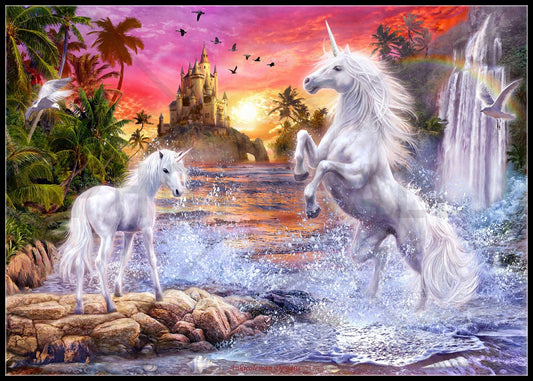 Unicorns 5 - Counted Cross Stitch Patterns Embroidery Crafts Needlework DIY Chart DMC Color