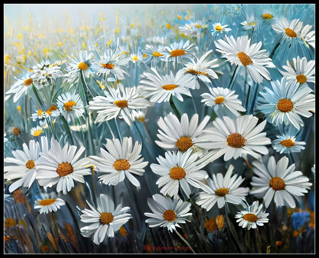 Wild Daisy 2 - Counted Cross Stitch Patterns Embroidery Crafts Needlework DIY Chart DMC Color