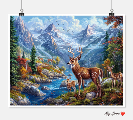 White-Tailed Majesty - Counted Cross Stitch Patterns Embroidery Crafts Needlework DIY Chart DMC Color
