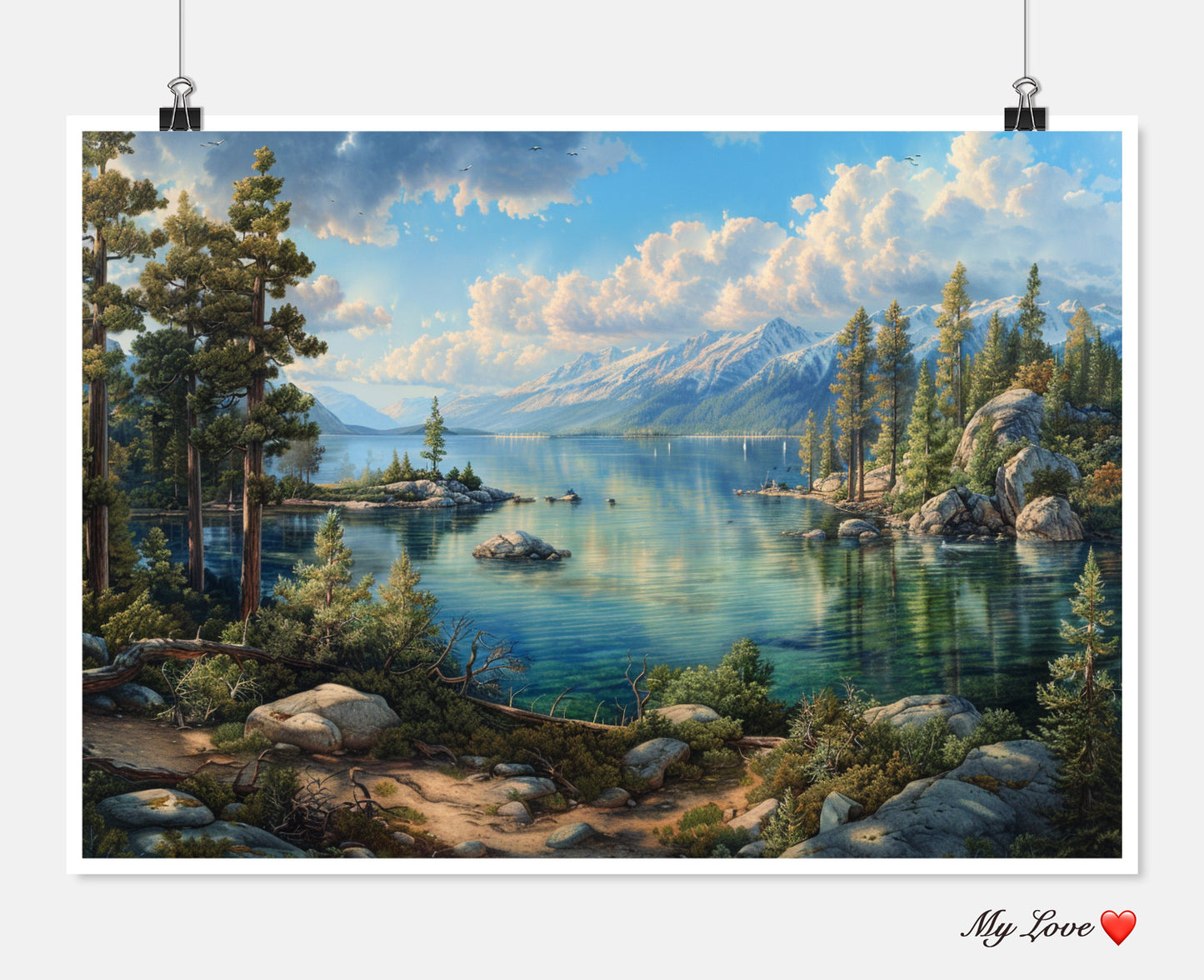 Lake Tahoe Sky - Counted Cross Stitch Patterns Embroidery Crafts Needlework DIY Chart DMC Color (Copy)