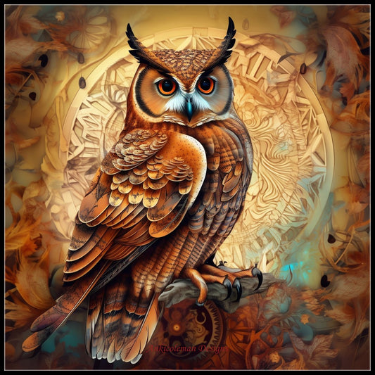 Decor Owl 3 - Counted Cross Stitch Patterns Embroidery Crafts Needlework DIY Chart DMC Color