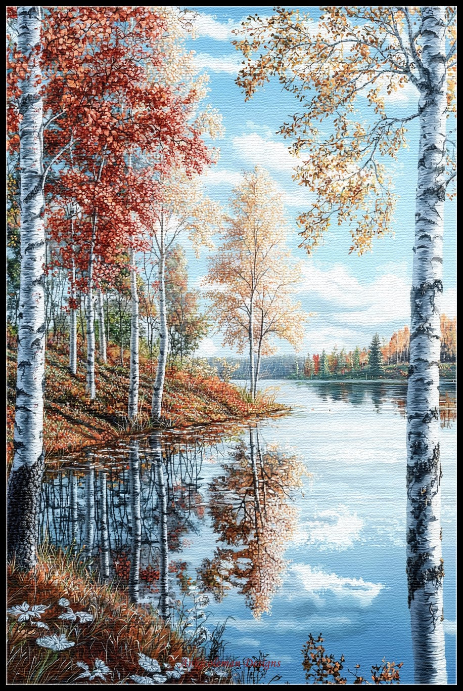 Birch Reflections 2 - Counted Cross Stitch Patterns Embroidery Crafts Needlework DIY Chart DMC Color