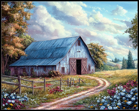 Abandoned Barn - Counted Cross Stitch Patterns Embroidery Crafts Needlework DIY Chart DMC Color (Copy)