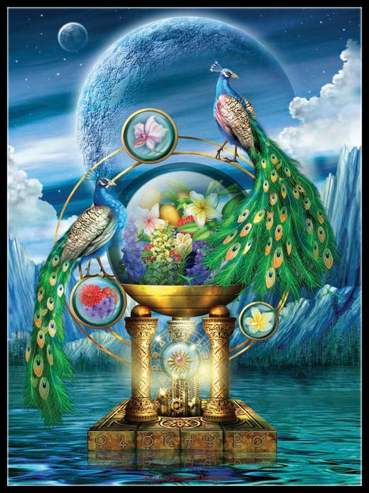Peacock Collection 13 - Counted Cross Stitch Patterns Embroidery Crafts Needlework DIY Chart DMC Color