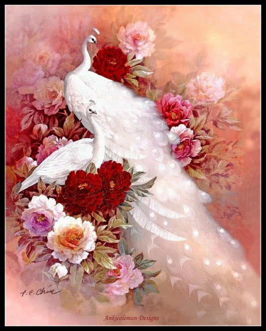 Peacock Collection 19 - Counted Cross Stitch Patterns Embroidery Crafts Needlework DIY Chart DMC Color