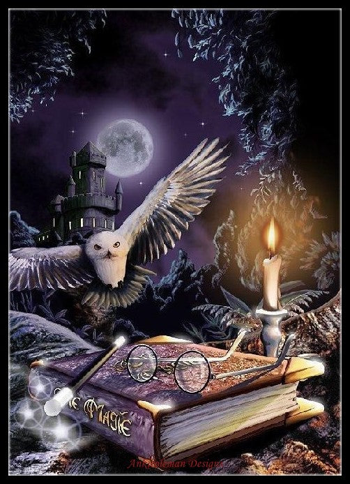 Novelty Night - Counted Cross Stitch Patterns Embroidery Crafts Needlework DIY Chart DMC Color
