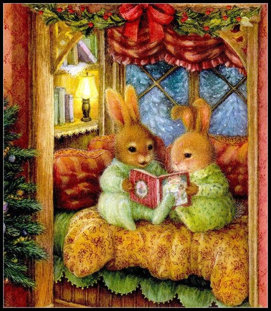 Reading Room - Counted Cross Stitch Patterns Embroidery Crafts Needlework DIY Chart DMC Color