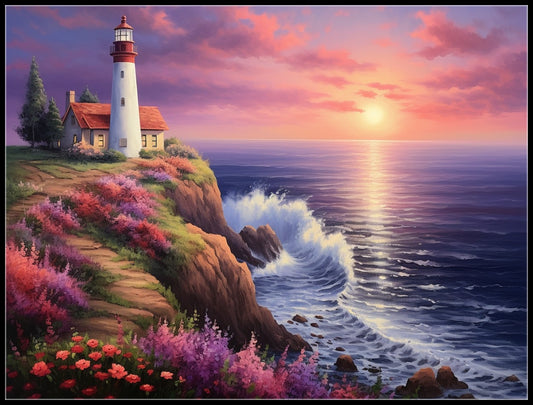 Cozy Cove Lighthouse 5 - Counted Cross Stitch Patterns Embroidery Crafts Needlework DIY Chart DMC Color