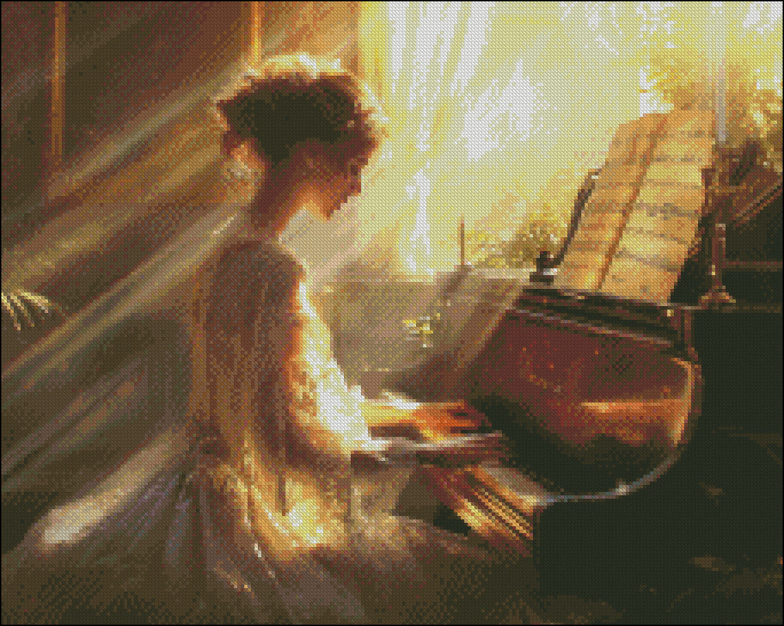 Sonata of the Soul - Counted Cross Stitch Patterns Embroidery Crafts Needlework DIY Chart DMC Color