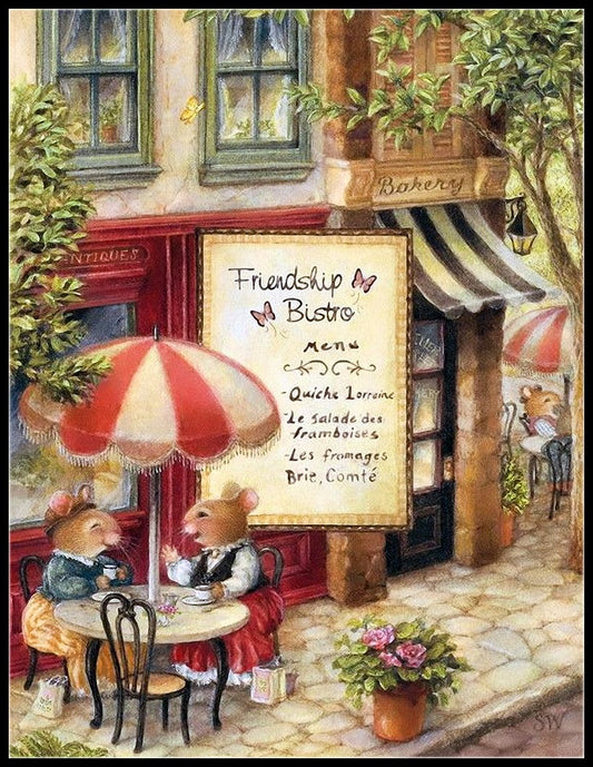 Bakery's Friendship - Counted Cross Stitch Patterns Embroidery Crafts Needlework DIY Chart DMC Color