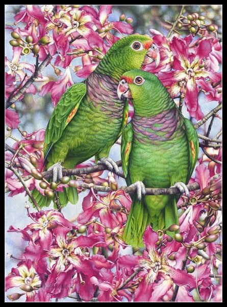 Parrot and Macaw 9 - Counted Cross Stitch Patterns Embroidery Crafts Needlework DIY Chart DMC Color