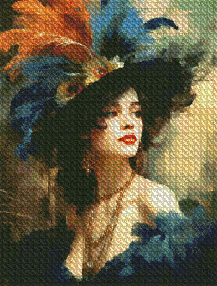 Elegant Lady 3 - Counted Cross Stitch Patterns Embroidery Crafts Needlework DIY Chart DMC Color