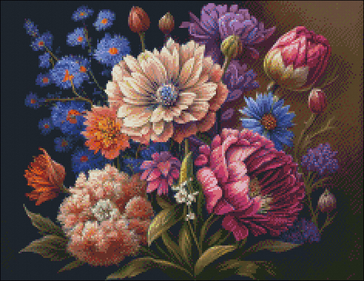 Variety of Flowers 6 - Counted Cross Stitch Patterns Embroidery Crafts Needlework DIY Chart DMC Color