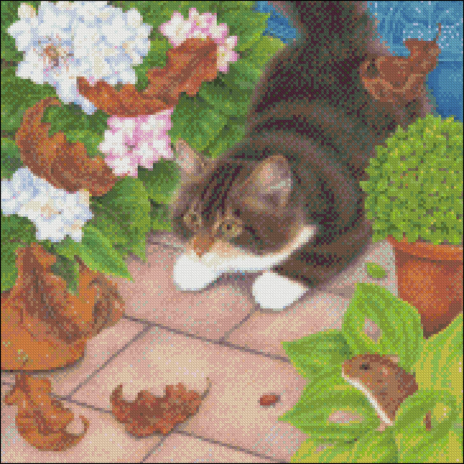 Kitties' World 18 - Counted Cross Stitch Patterns Embroidery Crafts Needlework DIY Chart DMC Color