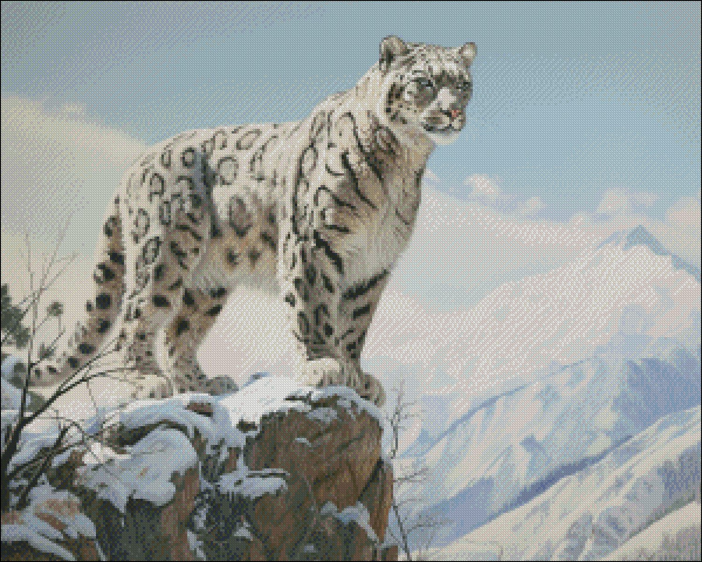 Summit Sentinel - Counted Cross Stitch Patterns Embroidery Crafts Needlework DIY Chart DMC Color