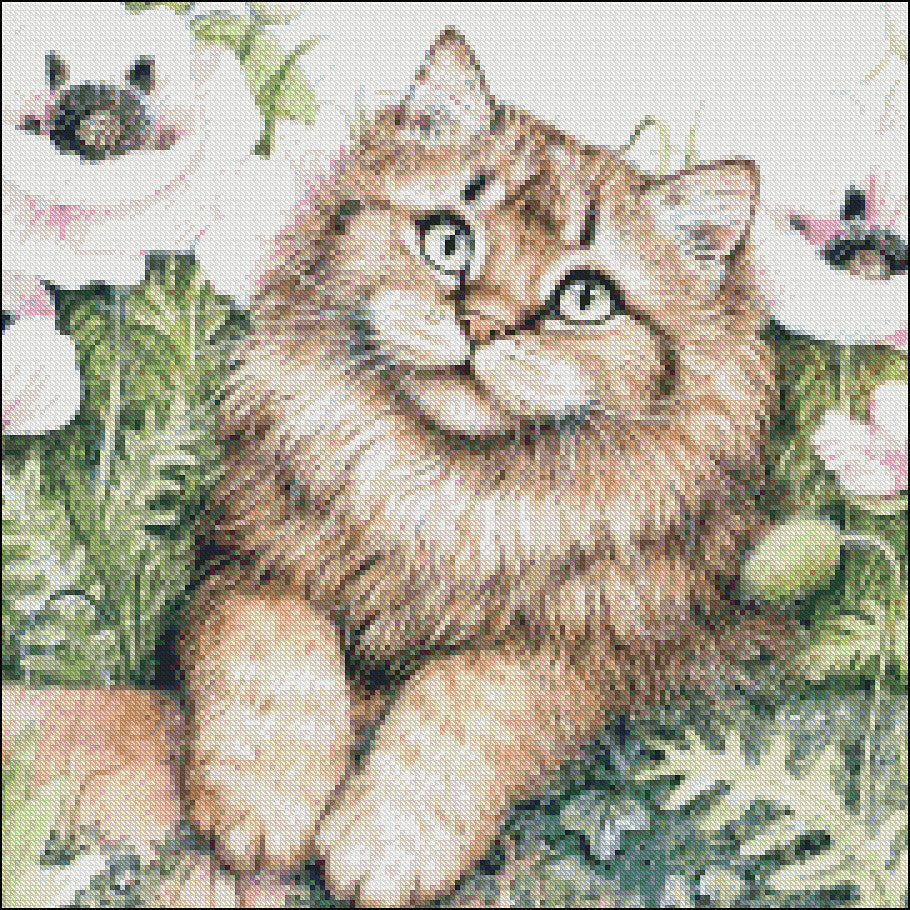 Kitties' World 15 - Counted Cross Stitch Patterns Embroidery Crafts Needlework DIY Chart DMC Color