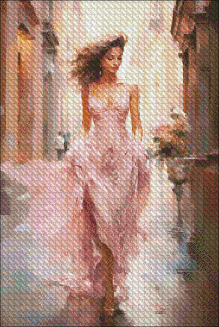 Graceful Steps - Counted Cross Stitch Patterns Embroidery Crafts Needlework DIY Chart DMC Color