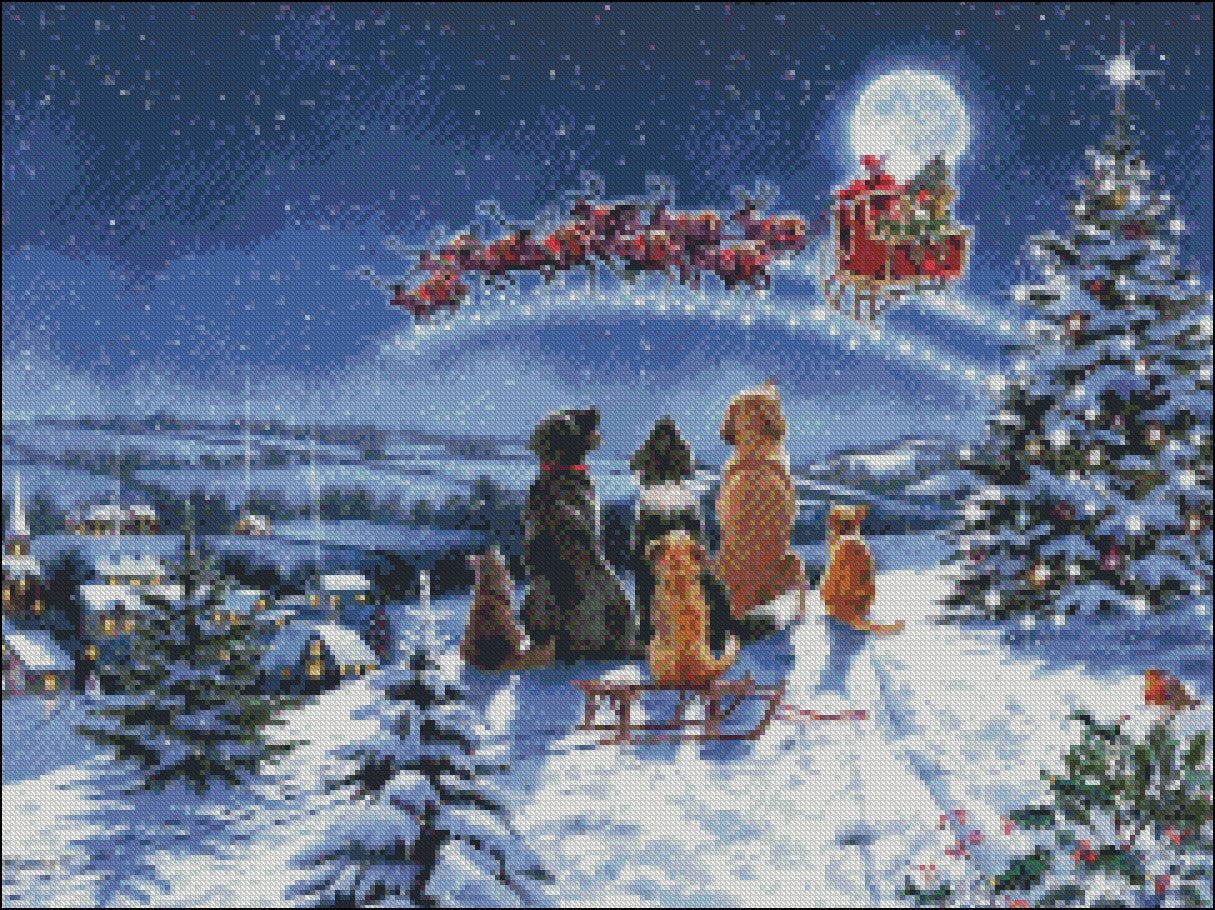 Midnight Meeting - Counted Cross Stitch Patterns Embroidery Crafts Needlework DIY Chart DMC Color