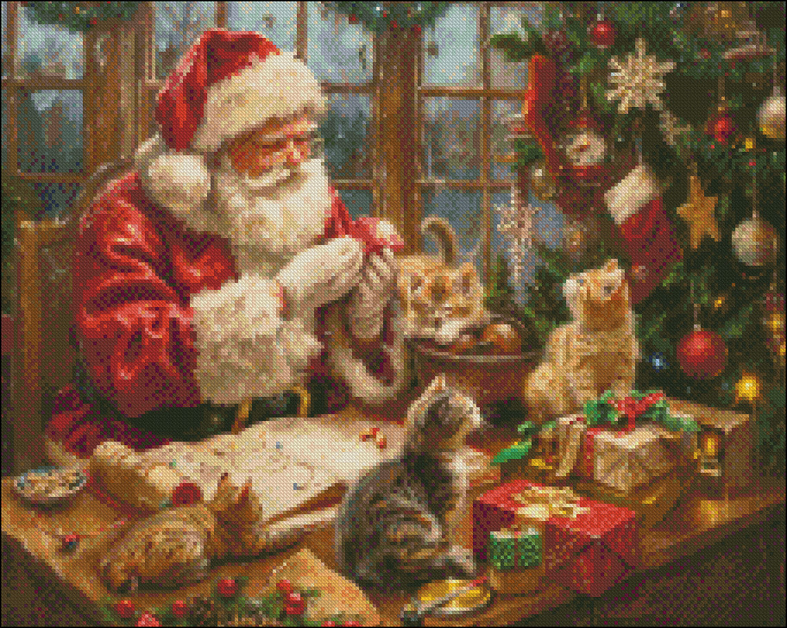 Purrfect Christmas 2 - Counted Cross Stitch Patterns Embroidery Crafts Needlework DIY Chart DMC Color