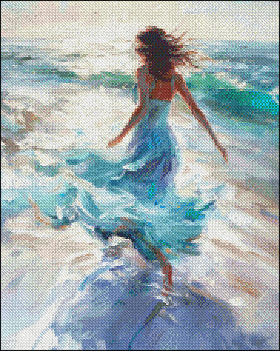 Ocean's Embrace - Counted Cross Stitch Patterns Embroidery Crafts Needlework DIY Chart DMC Color