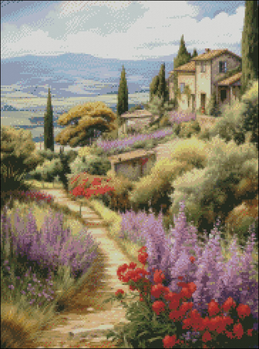 Serenity of Tuscany - Counted Cross Stitch Patterns Embroidery Crafts Needlework DIY Chart DMC Color