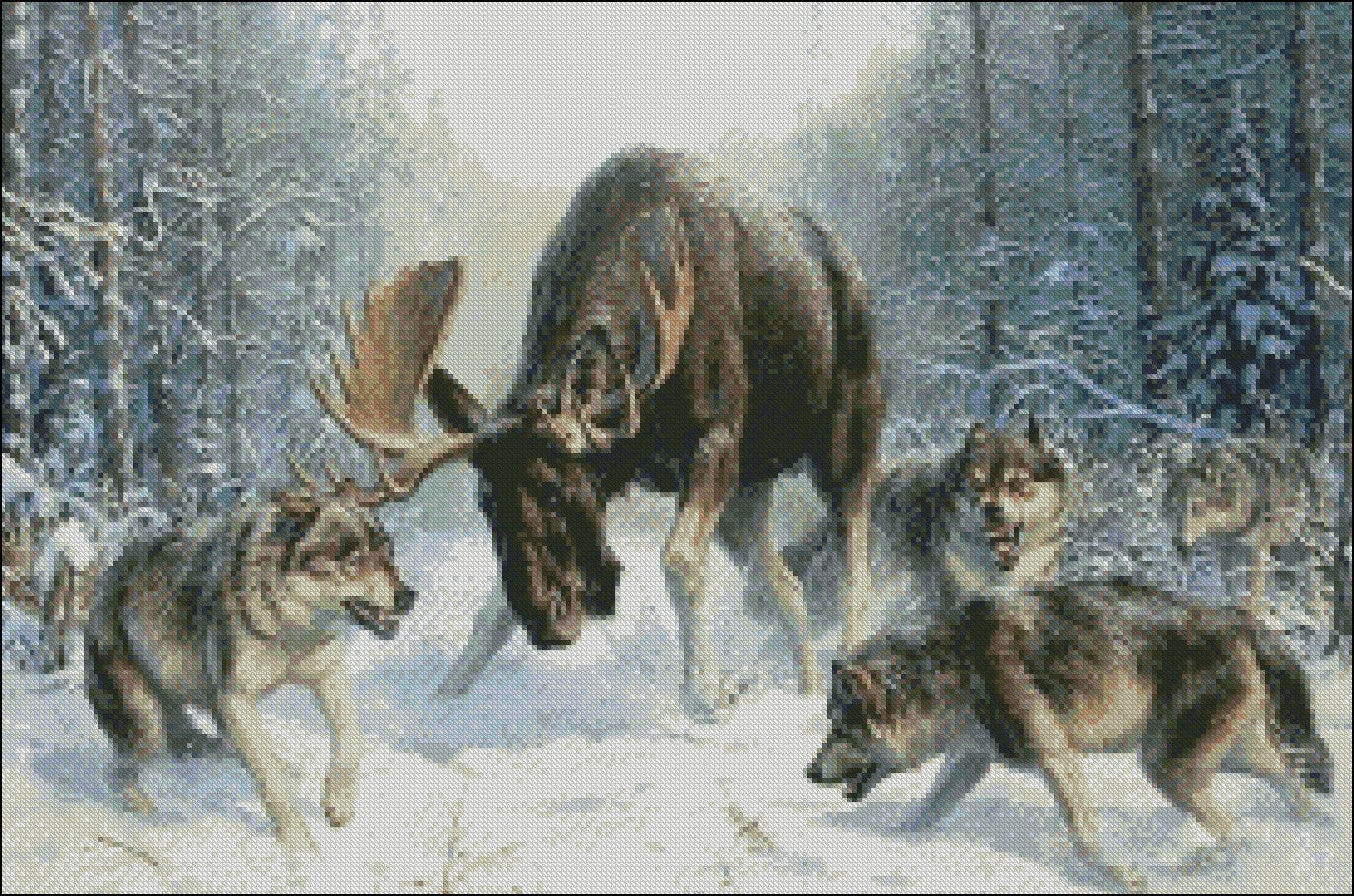 Hunting Collection 7 - Counted Cross Stitch Patterns Embroidery Crafts Needlework DIY Chart DMC Color