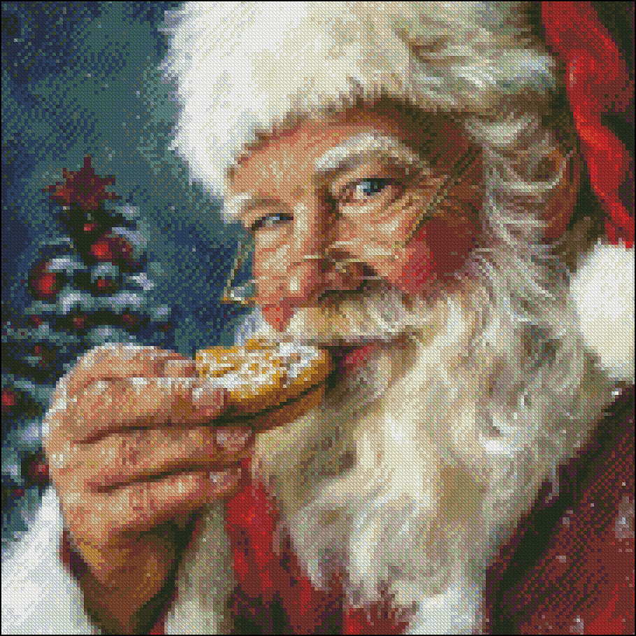 Santa Claus 70 - Counted Cross Stitch Patterns Embroidery Crafts Needlework DIY Chart DMC Color