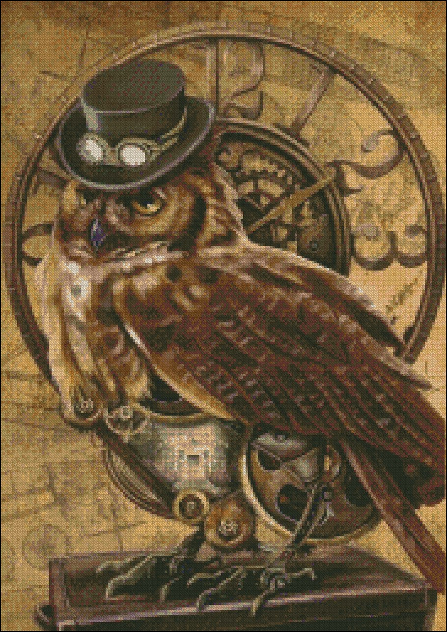 Owls Collection 17 - Counted Cross Stitch Patterns Embroidery Crafts Needlework DIY Chart DMC Color