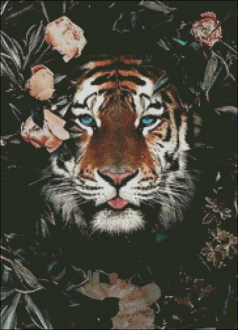 Wild Jungle Animal 3 - Counted Cross Stitch Patterns Embroidery Crafts Needlework DIY Chart DMC Color