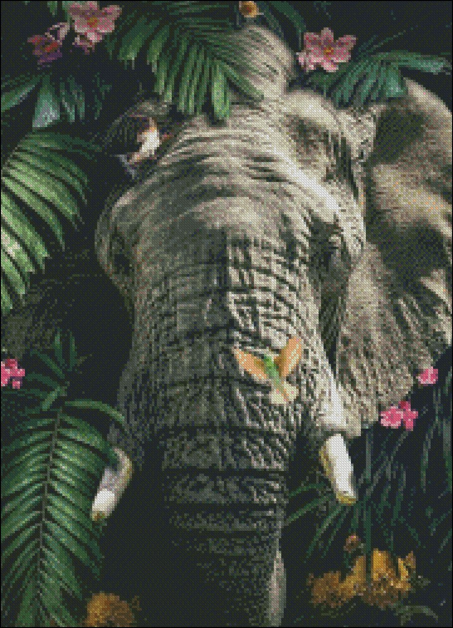 Wild Jungle Animal 8 - Counted Cross Stitch Patterns Embroidery Crafts Needlework DIY Chart DMC Color