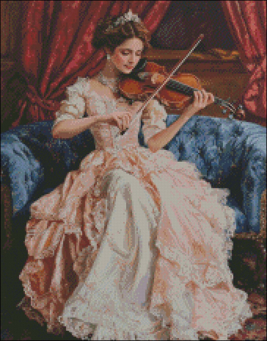 A Musical Afternoon 2 - Counted Cross Stitch Patterns Embroidery Crafts Needlework DIY Chart DMC Color (Copy)