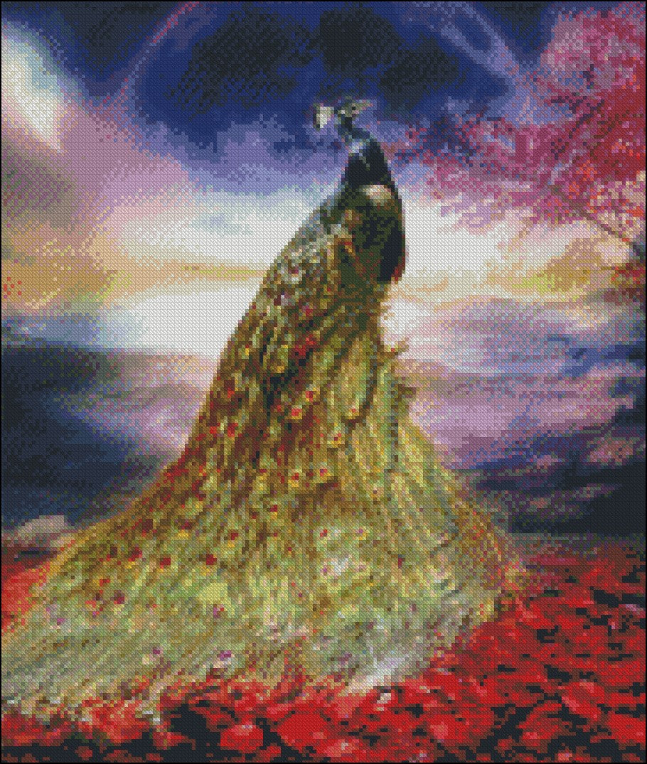 Peacock Collection 18 - Counted Cross Stitch Patterns Embroidery Crafts Needlework DIY Chart DMC Color
