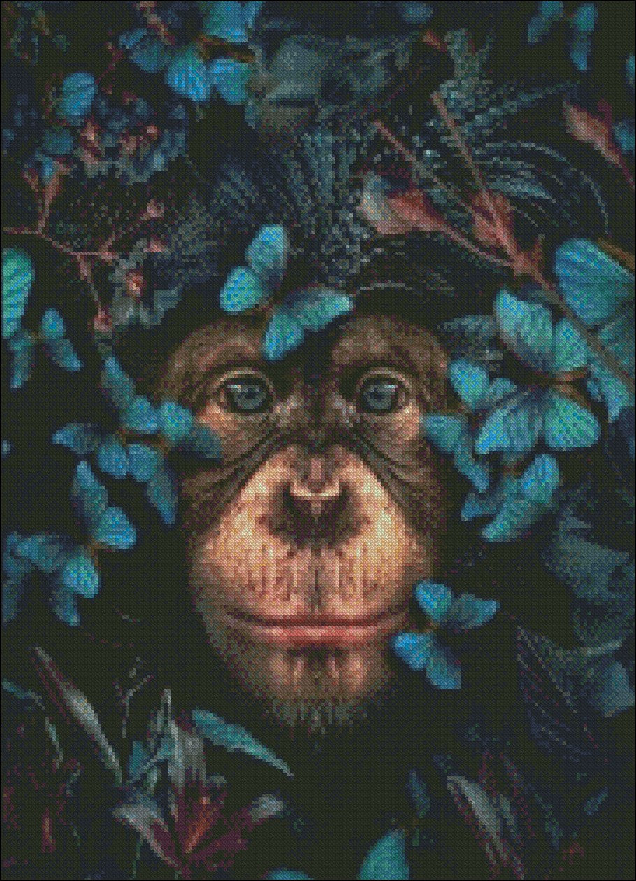 Wild Jungle Animal 2 - Counted Cross Stitch Patterns Embroidery Crafts Needlework DIY Chart DMC Color