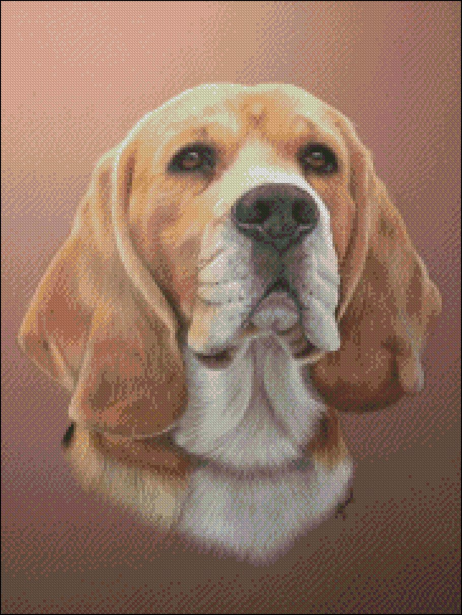 Portrait of Dogs 4 - Counted Cross Stitch Patterns Embroidery Crafts Needlework DIY Chart DMC Color