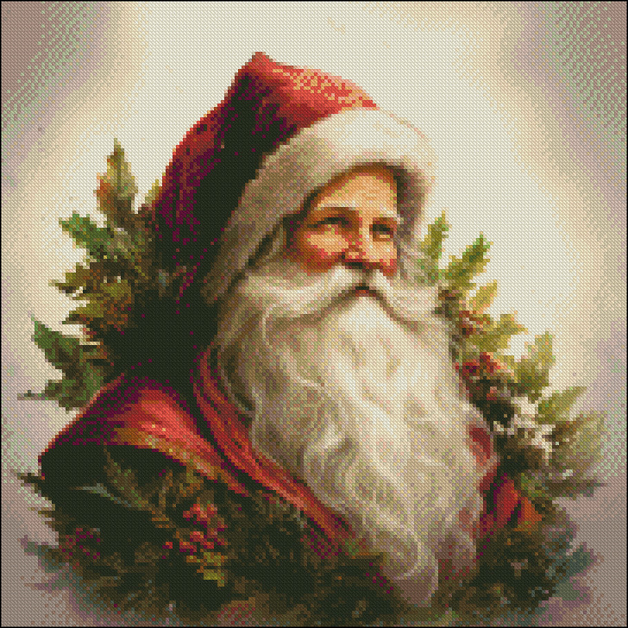 Santa Claus 68 - Counted Cross Stitch Patterns Embroidery Crafts Needlework DIY Chart DMC Color
