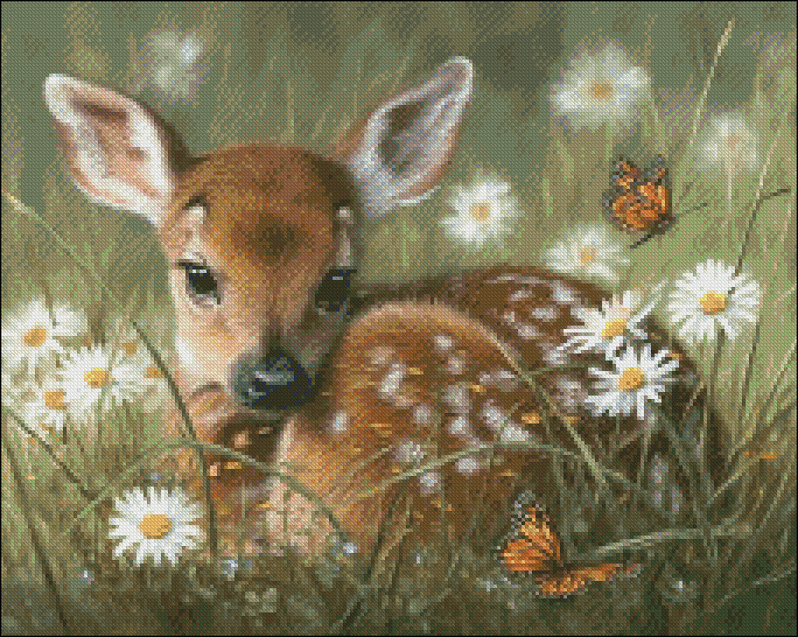 Daisy Daydream - Counted Cross Stitch Patterns Embroidery Crafts Needlework DIY Chart DMC Color
