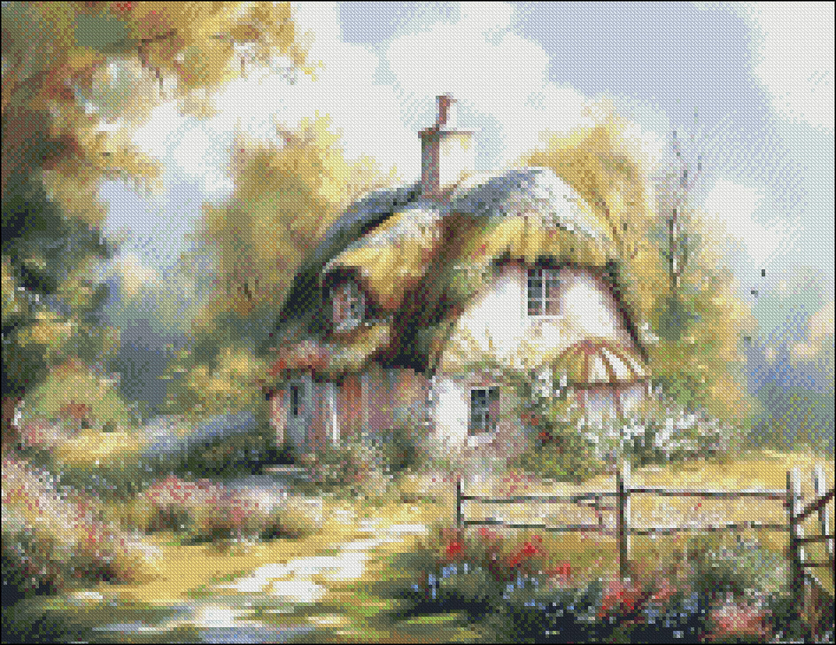 Cozy Cabin 2 - Counted Cross Stitch Patterns Embroidery Crafts Needlework DIY Chart DMC Color