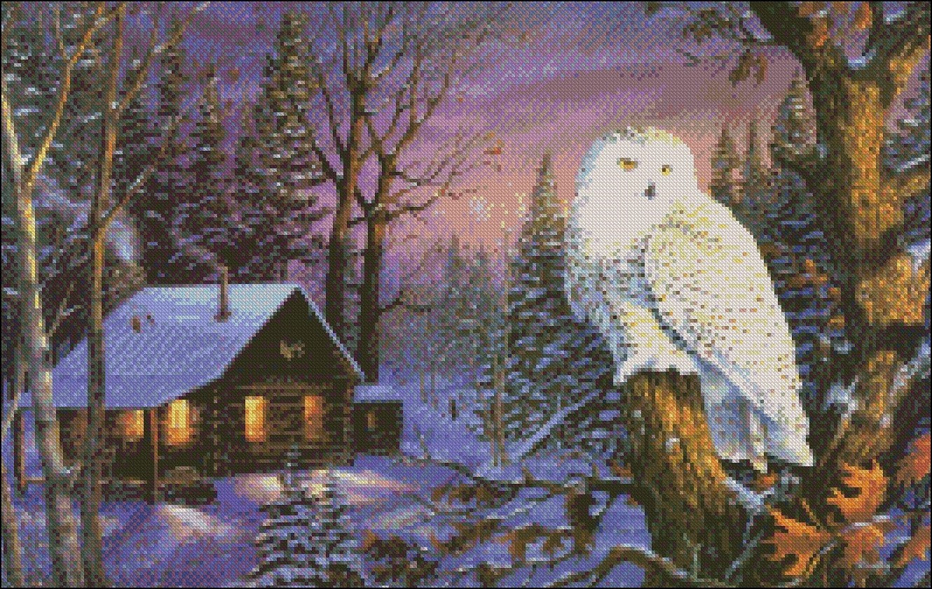 Night Watch 2 - Counted Cross Stitch Patterns Embroidery Crafts Needlework DIY Chart DMC Color