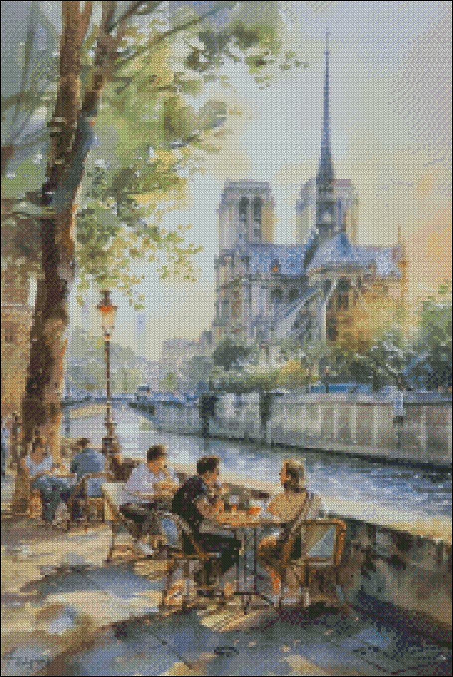 Seine Serenity - Counted Cross Stitch Patterns Embroidery Crafts Needlework DIY Chart DMC Color