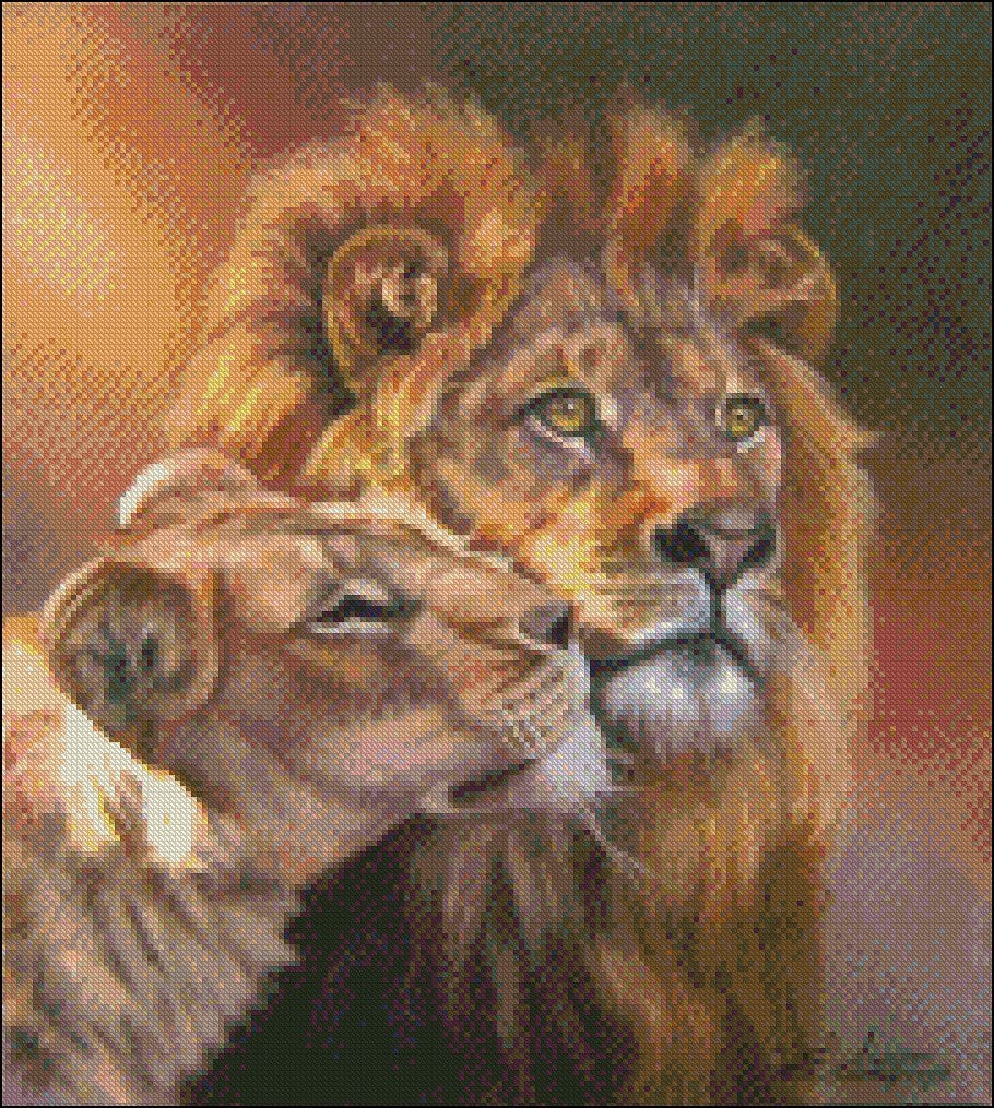 Loving Couple - Counted Cross Stitch Patterns Embroidery Crafts Needlework DIY Chart DMC Color
