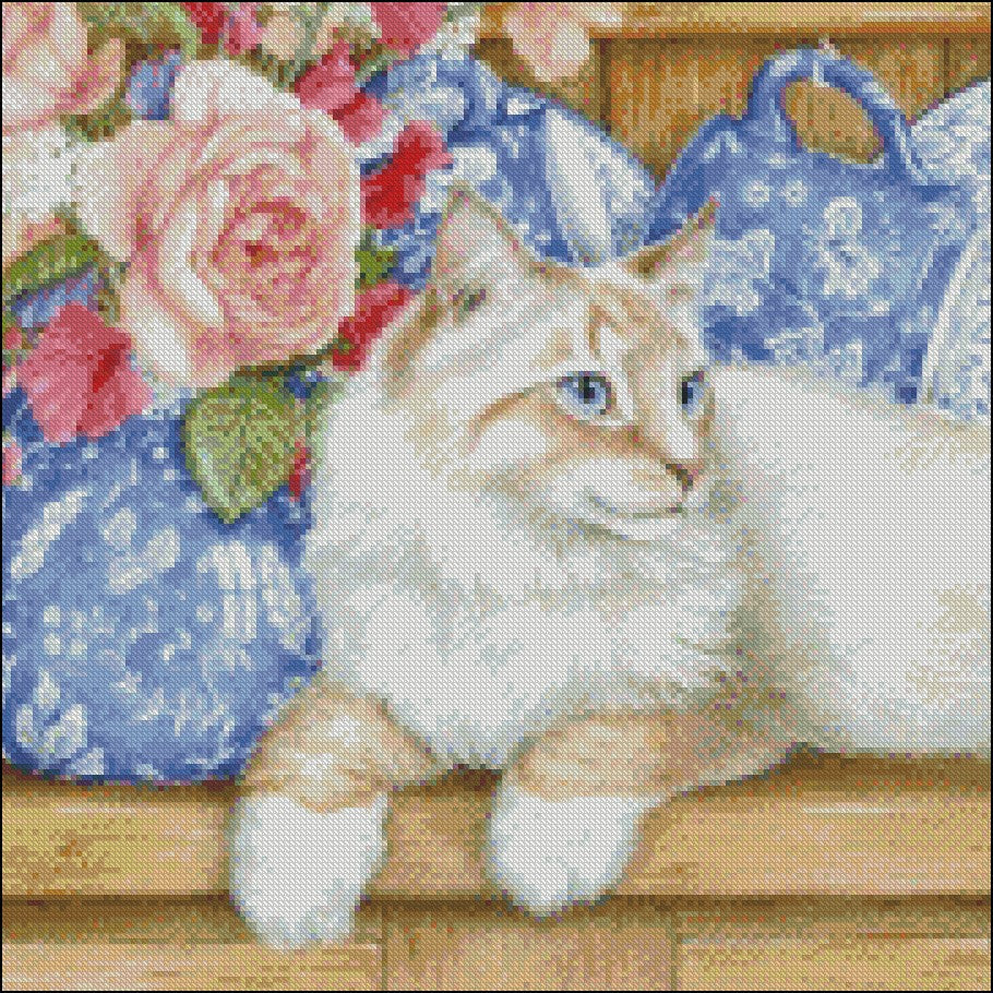 Kitties' World 10 - Counted Cross Stitch Patterns Embroidery Crafts Needlework DIY Chart DMC Color