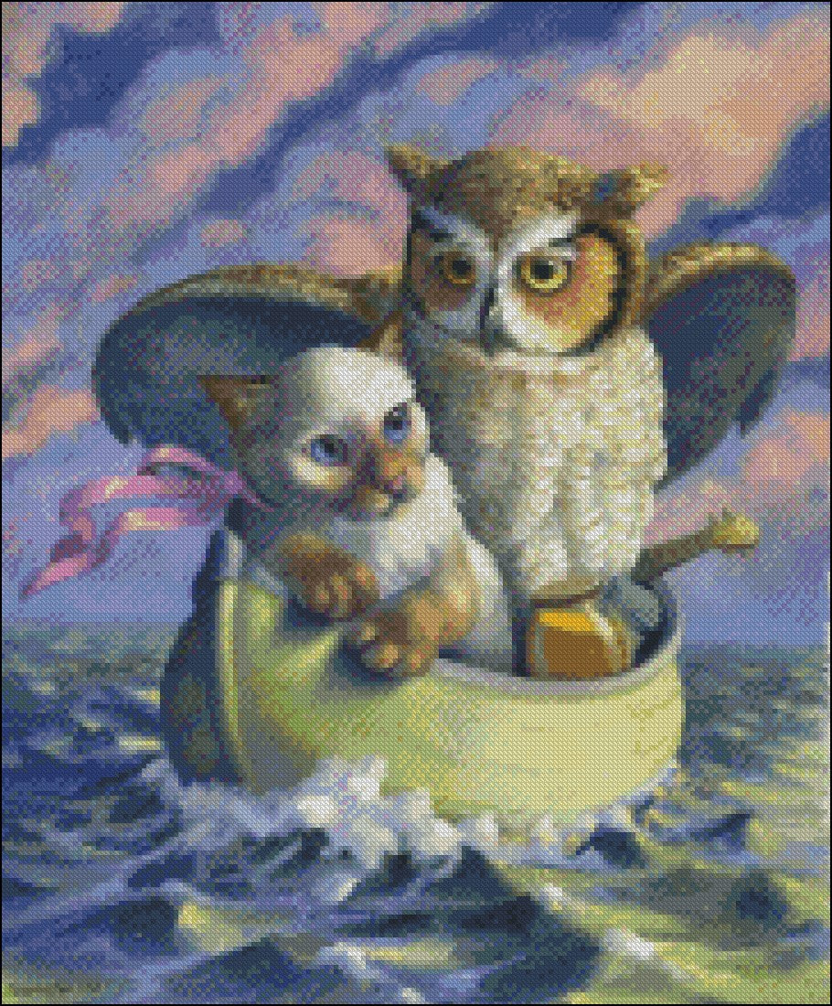 Owls Collection 5 - Counted Cross Stitch Patterns Embroidery Crafts Needlework DIY Chart DMC Color