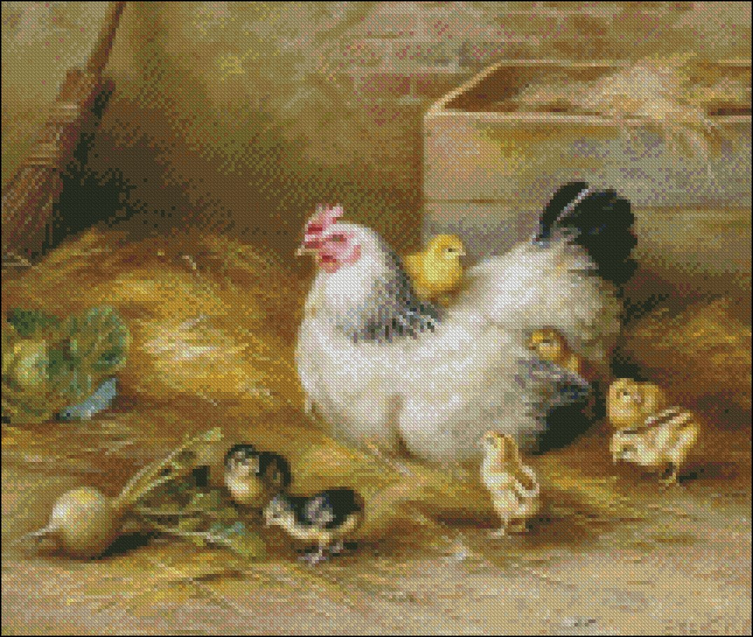 The Proud Mother - Counted Cross Stitch Patterns Embroidery Crafts Needlework DIY Chart DMC Color