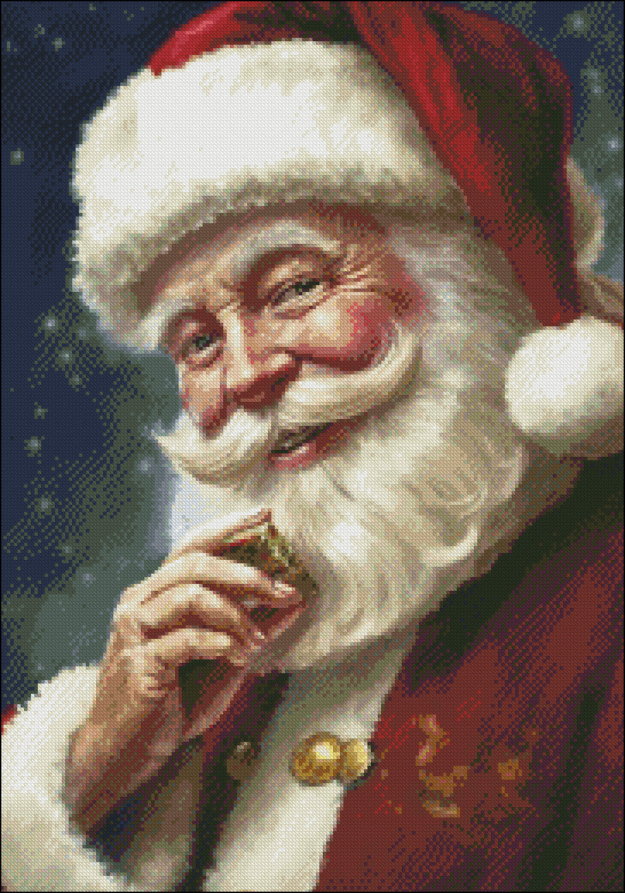 Santa Claus 65 - Counted Cross Stitch Patterns Embroidery Crafts Needlework DIY Chart DMC Color