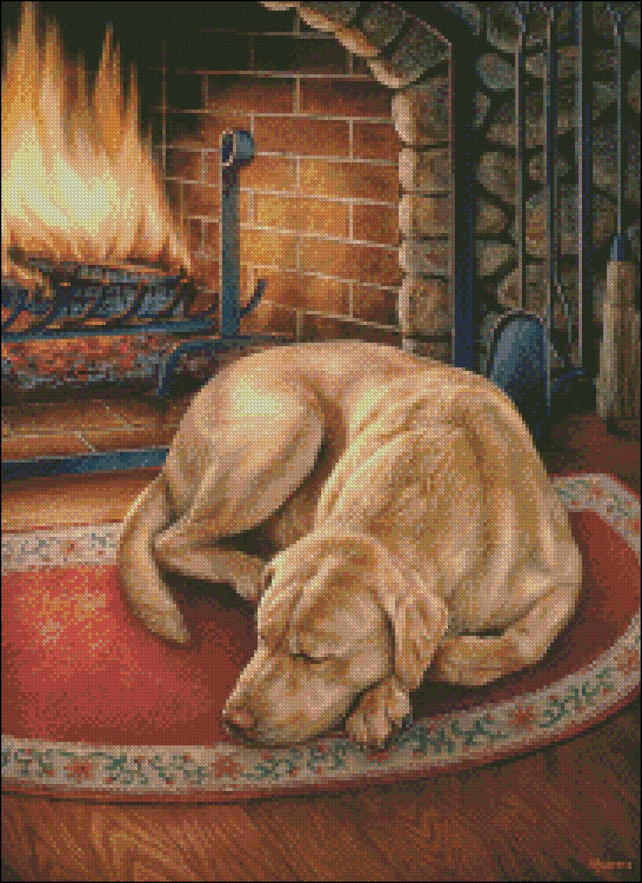Home Is Where the Dog Is - Counted Cross Stitch Patterns Embroidery Crafts Needlework DIY Chart DMC Color