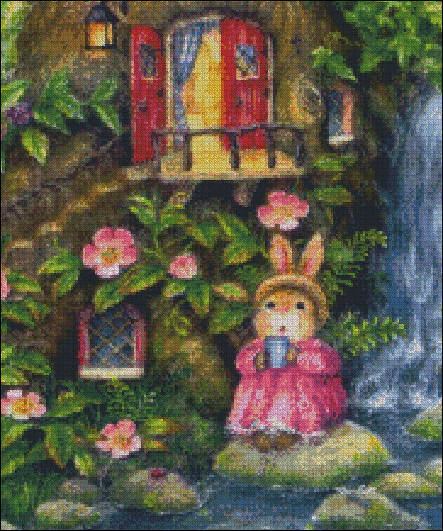 Hot Tea - Counted Cross Stitch Patterns Embroidery Crafts Needlework DIY Chart DMC Color