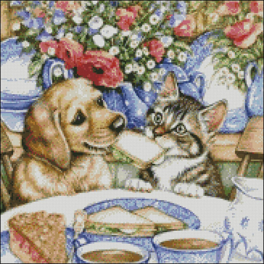 Kitties' World 8 - Counted Cross Stitch Patterns Embroidery Crafts Needlework DIY Chart DMC Color